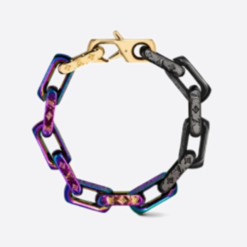 루이비통×버질 아블로 모노그램 컬러 체인 팔찌 M68242