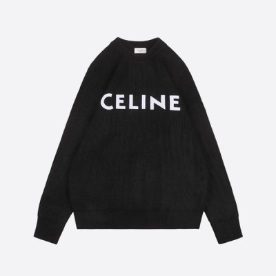 셀린느 오버사이즈 스웨터 립드 울