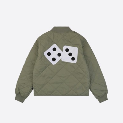 스투시 다이스 퀼티드 라이너 자켓 그린