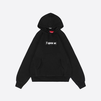 레플 슈프림 블랙 박스 로고 후드 스웨트셔츠 블랙 레플리카