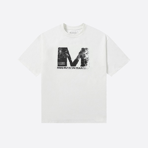레플 MM6 메종 마르지엘라 페이드 M 티셔츠 화이트 레플리카
