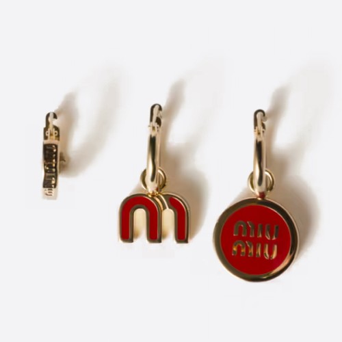 레플 미우미우 에나멜 메탈 이어링 세트 5IO102_2F6T_F0011