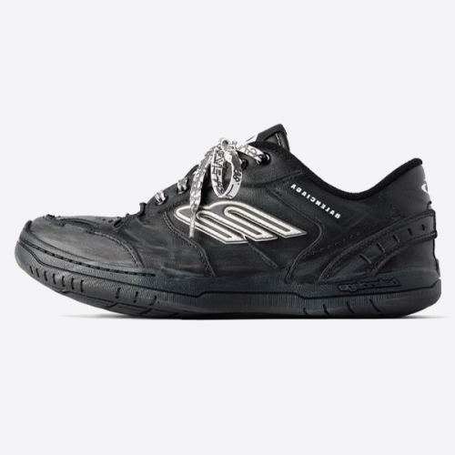 발렌시아가 소가죽 디스트레스드 캐주얼 슈즈 841765WCURB1000