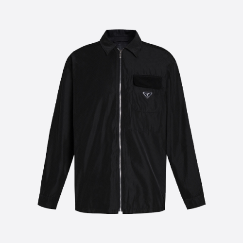 프라다 로고 지퍼 업 재킷