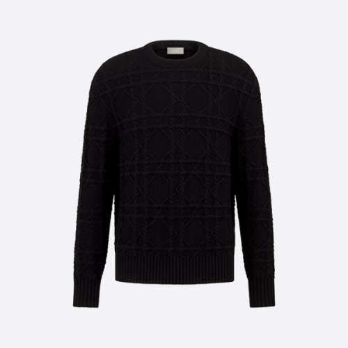 디올 캐시미어 체크 니트 스웨터