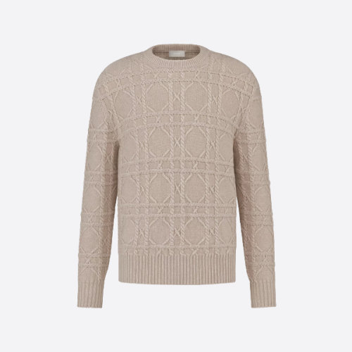 디올 캐시미어 체크 니트 스웨터