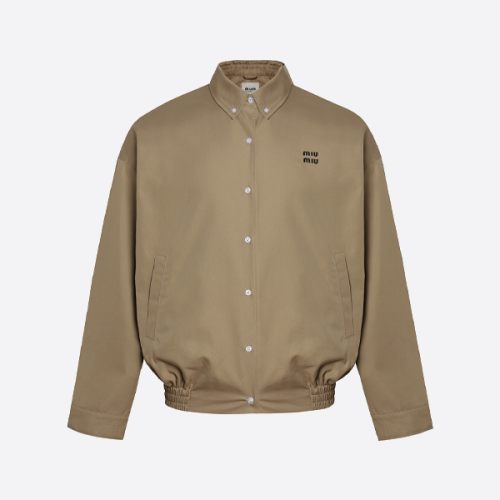 미우미우 솔리드 컬러 싱글 브레스티드 재킷