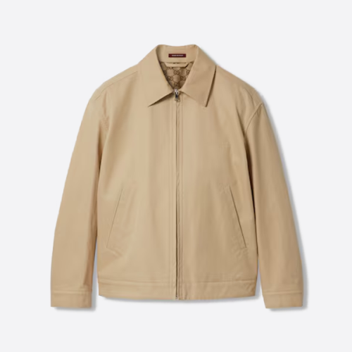 구찌 솔리드 컬러 재킷 (소형 가슴 로고 블랙)