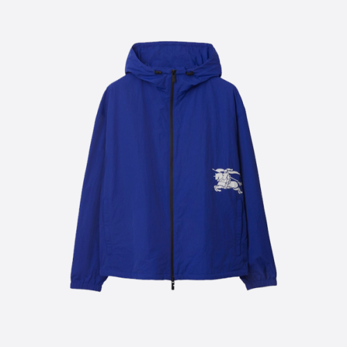 버버리 워호스 자수 얇은 후드 윈드브레이커 재킷