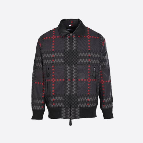 버버리 픽셀 울 블렌드 해링턴 재킷