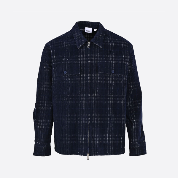 버버리 코듀로이 플레드 재킷