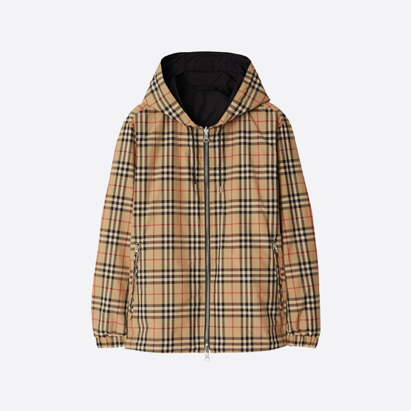 버버리 클래식 스몰 체크 더블페이스 재킷