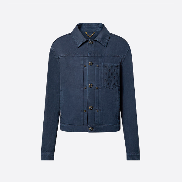 루이비통 엠보싱 포켓 데님 트러커 재킷