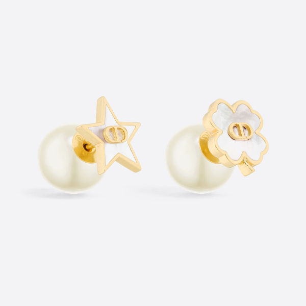 디올 네잎 클로버 스타 진주 귀걸이 E4247WOMMP_D301