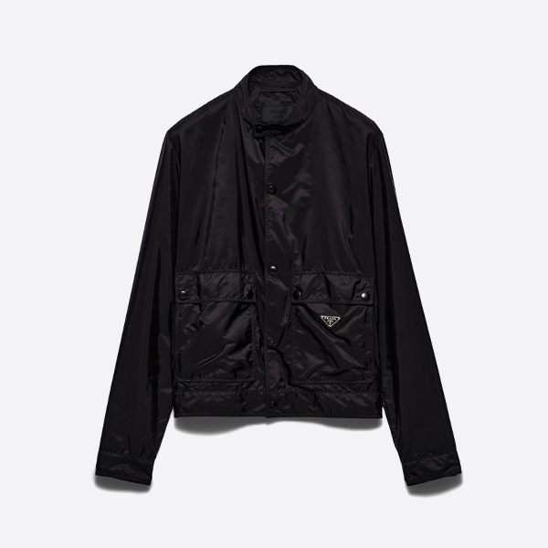 프라다 칼라 라이트웨이트 재킷 블랙