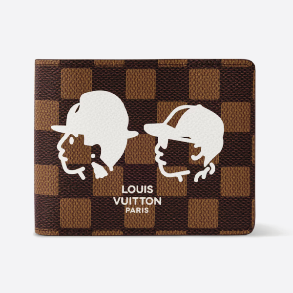 루이비통 인물 실크스크린 쇼트슈트 지갑 N40777