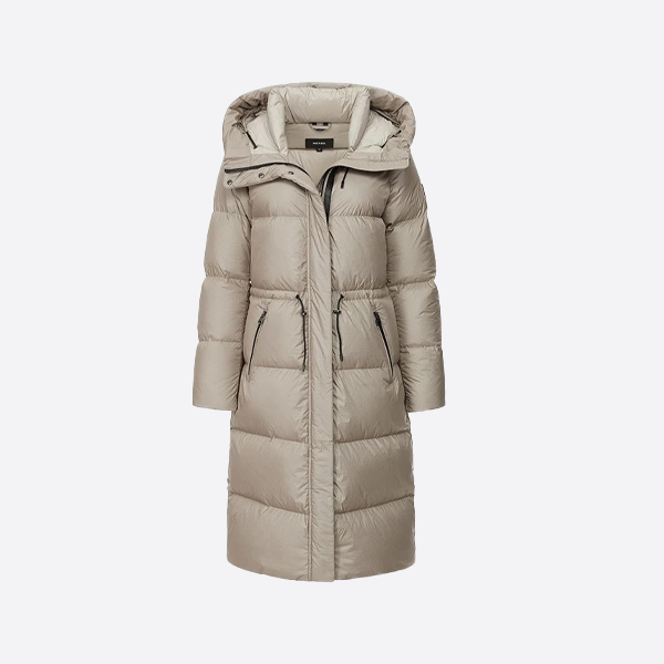 맥아지 ISHANI CLOUD 롱 다운 코트 아이보리
