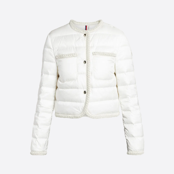 몽클레르 베릴 숏 다운 재킷 화이트
