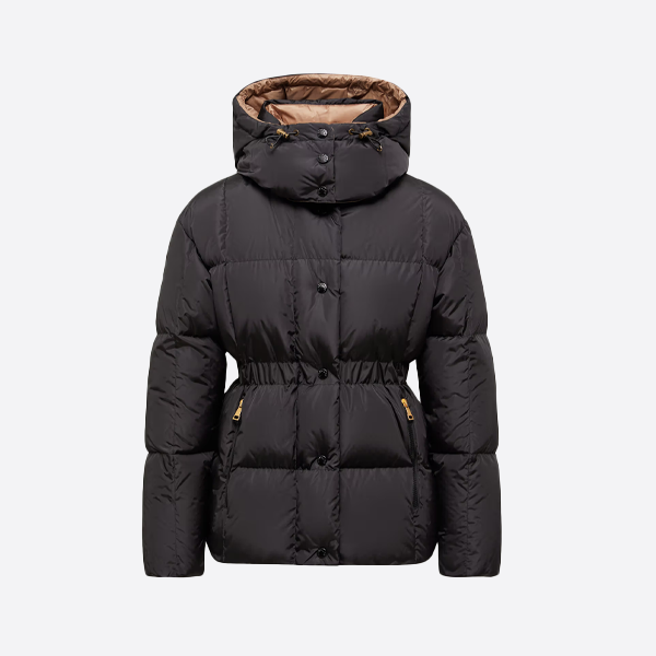 몽클레르 벨티드 후드 다운 재킷 블랙