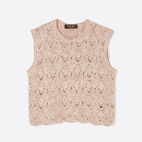 로로피아나 레이스 니트 캐시미어 베스트