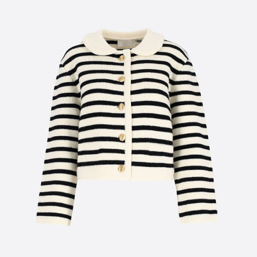 CELINE Striped Cardigan