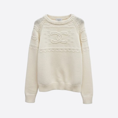 CHANEL CC Logo Knit Sweater