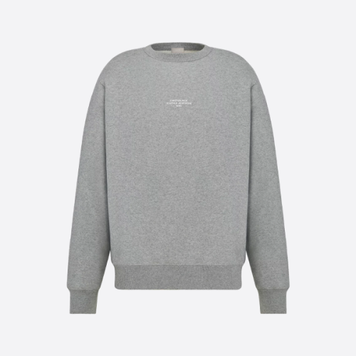 디올 슬로건 로고 스웨트셔츠 그레이