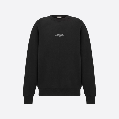 디올 슬로건 로고 스웨트셔츠 블랙