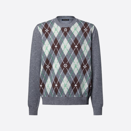 루이비통 다이아몬드 자카드 니트 스웨터