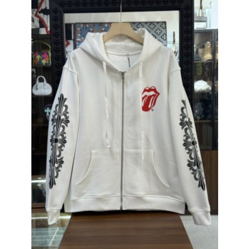 크롬하츠 레드텅 롤링스톤즈 콜라보레이션 지퍼업 후드티 120189