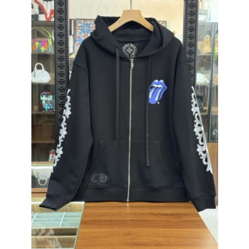 크롬하츠 블루텅 롤링스톤즈 콜라보레이션 지퍼업 후드티 120191