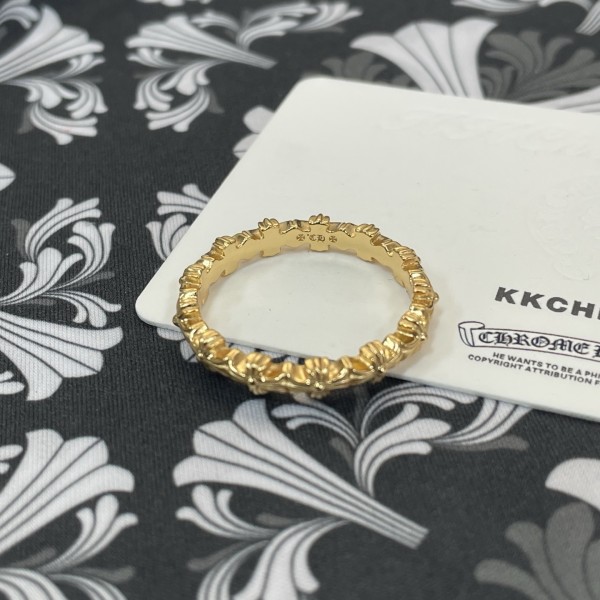 크롬하츠 22k 골드 타이니 크로스 밴드 링