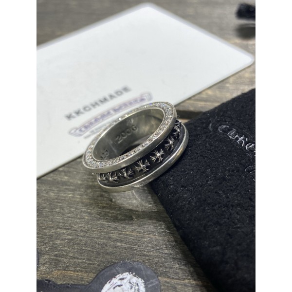 크롬하츠 풀 다이아몬드 미니플러스 링