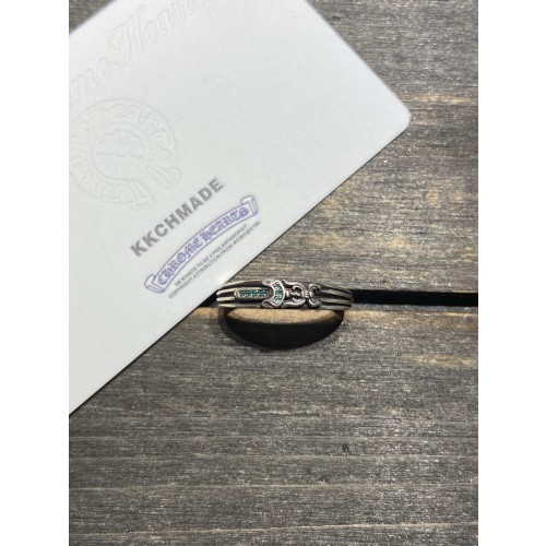 크롬하츠 그린 다이아몬드 인레이 소드 링