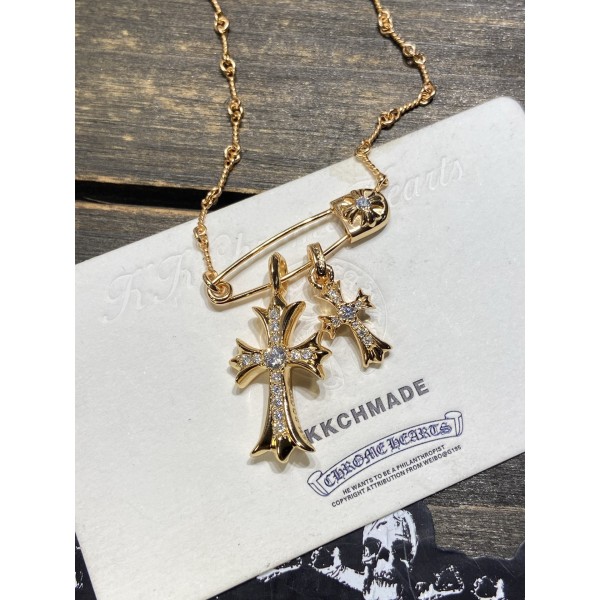 크롬하츠 22k 더블 크로스 목걸이