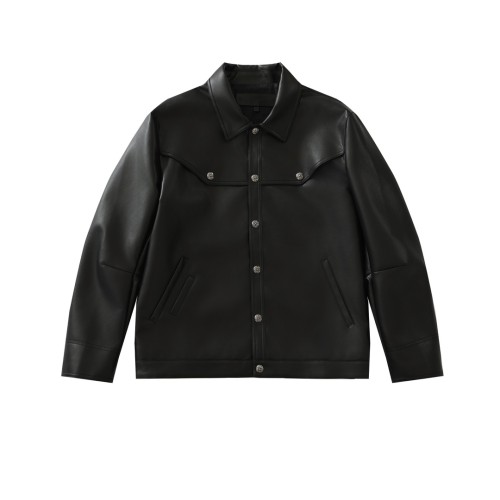 크롬하츠 새 가죽 재킷, 큰 자수 소매