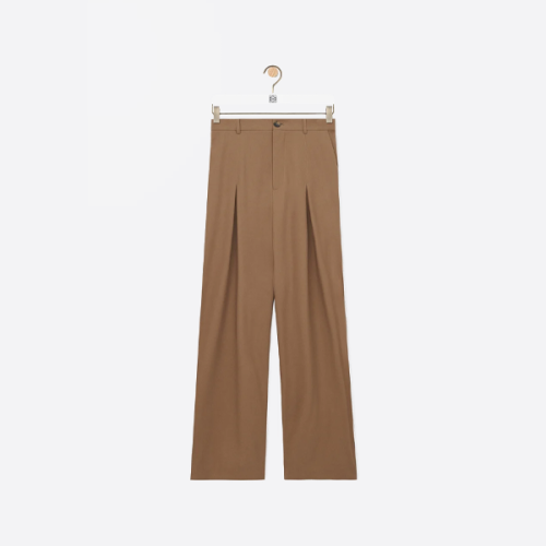 로에베 버클 와이드 레그 팬츠