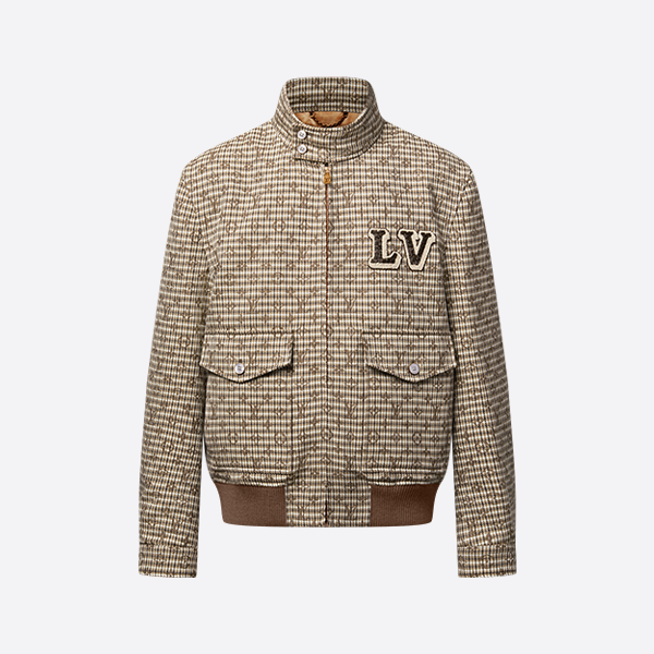 루이비통 자수 배지 올오버 모노그램 체크 재킷