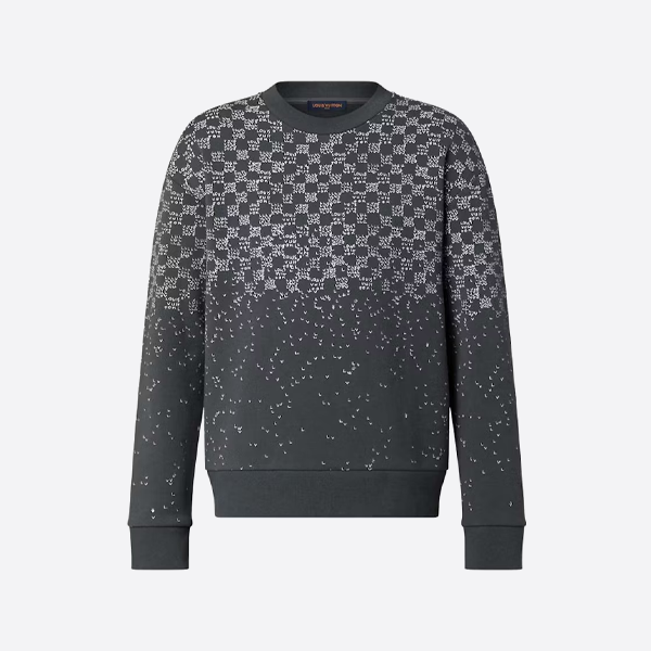 루이비통 그라데이션 비행기 프린트 크루넥 스웨트셔츠