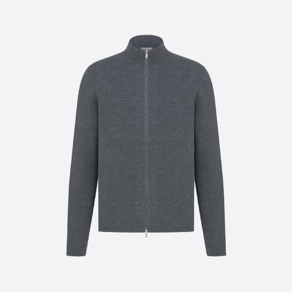 디올 3D 레터 울 코트 그레이