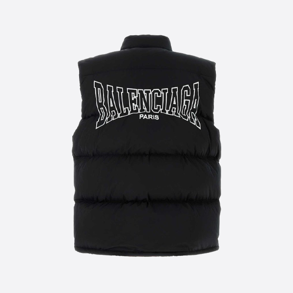 발렌시아가 자수 로고 코튼 베스트