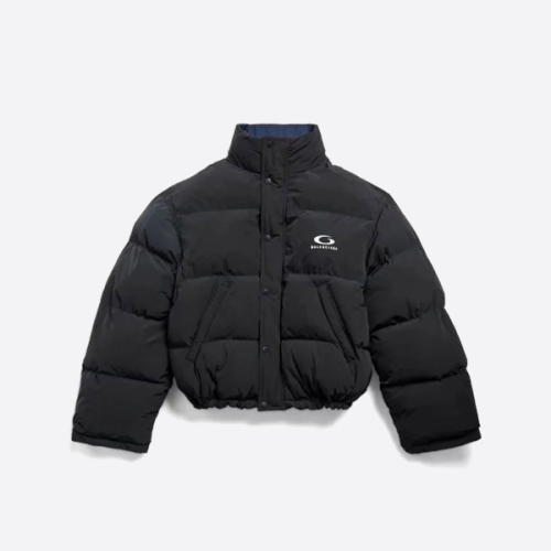 발렌시아가 안전핀 양면 패딩 재킷