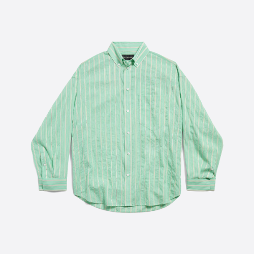 발렌시아가 세로 스트라이프 셔츠