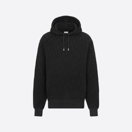 디올 오브리크 프린트 후드 스웨트 셔츠 블랙