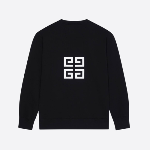 앞면과 뒷면에 3D 자수가 들어간 지방시 크루넥 스웨트셔츠