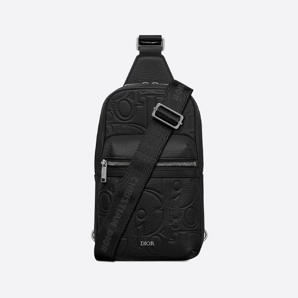 디올 엠보싱 가죽 남성용 크로스바디 백 1ESBO065LLG_H00N