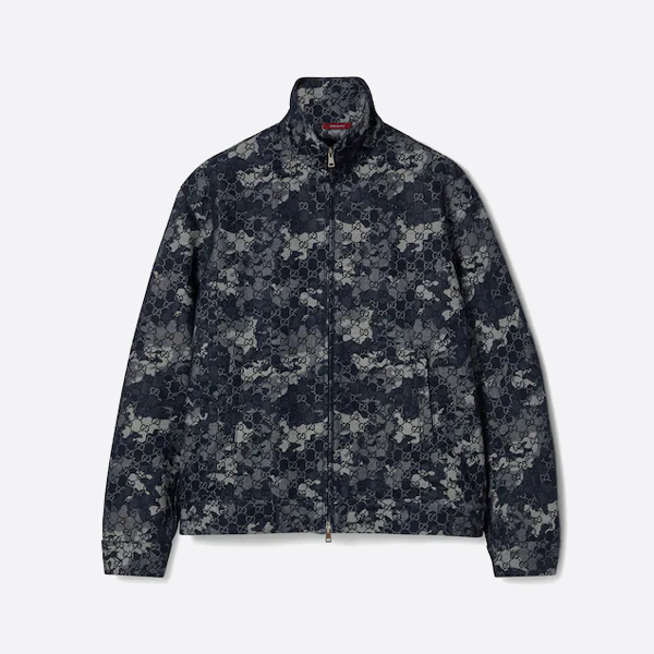 구찌 카무플라주 풀 프린트 자카드 수트 데님 재킷