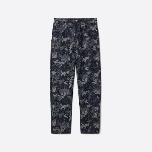 구찌 카무플라주 올오버 자카드 수트 데님 팬츠