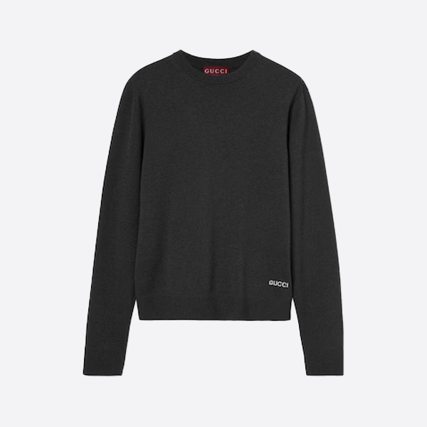 구찌 밑단 인타르시아 니트 크루넥 스웨터