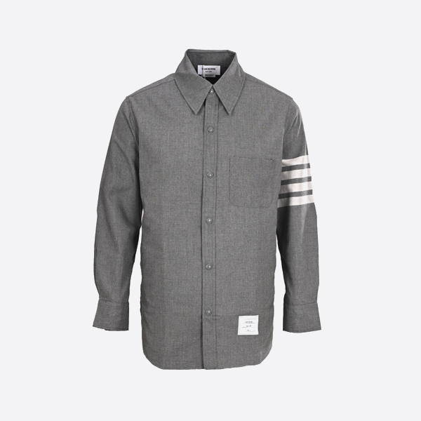 톰 브라운 울 원사 염색 4선 스트라이프 재킷 셔츠